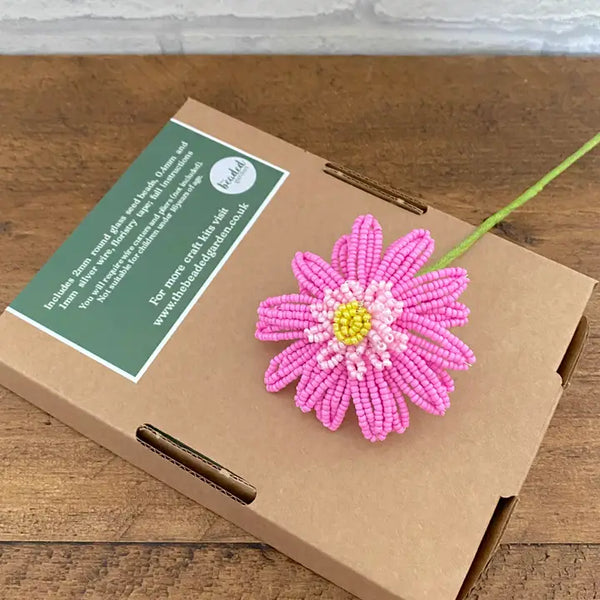 Beaded Flower Craft Kit - Gerbera (Pink)