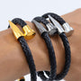 Leather Bracelet with Nail Design