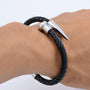 Leather Bracelet with Nail Design