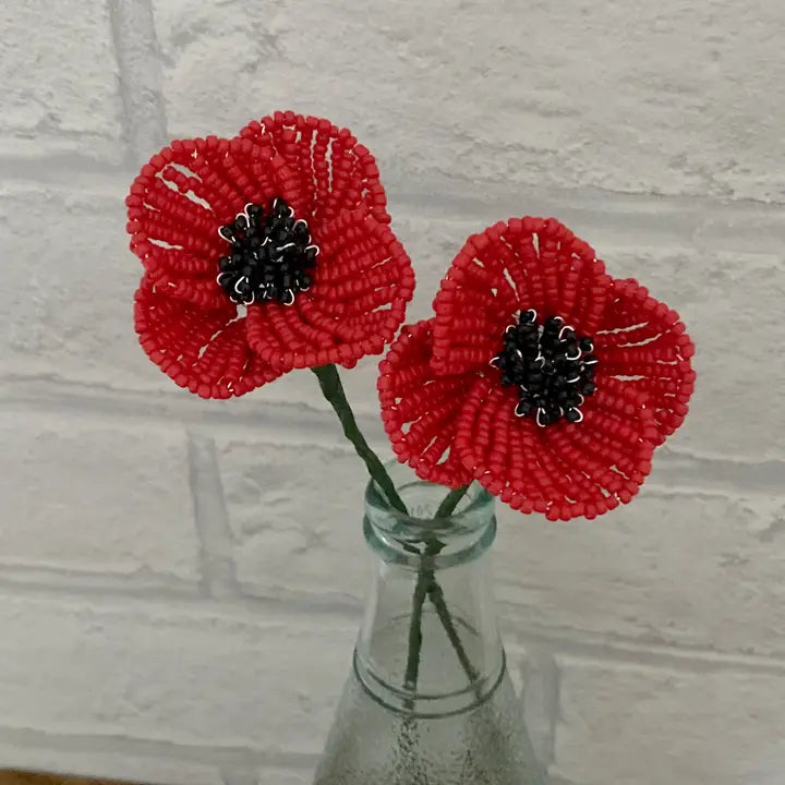 Beaded Flower Craft Kit - Poppy