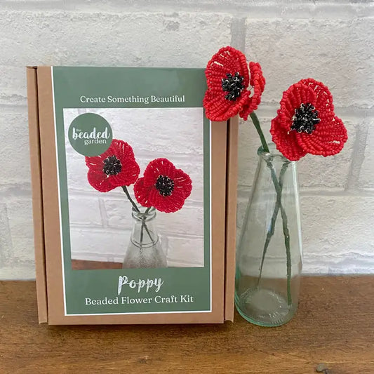 Beaded Flower Craft Kit - Poppy