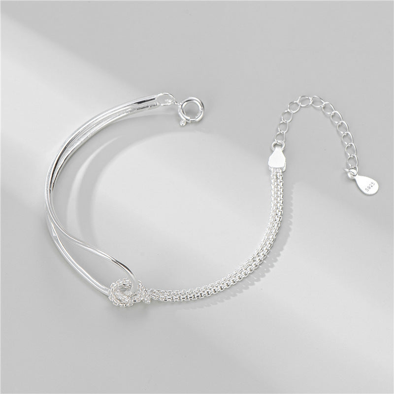 Sterling Silver Knotted Bracelet