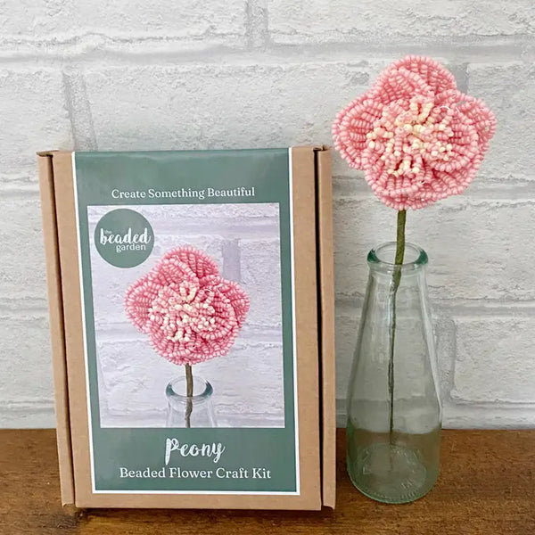 Beaded Flower Craft Kit - Peony