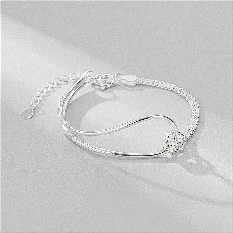 Sterling Silver Knotted Bracelet
