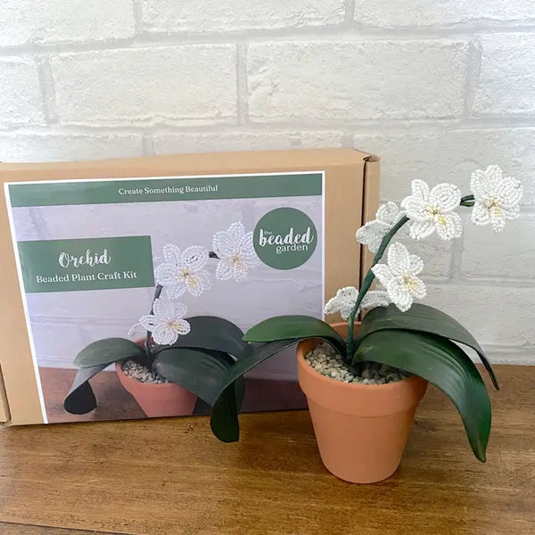 Beaded Pot Plant Craft Kit - Orchid