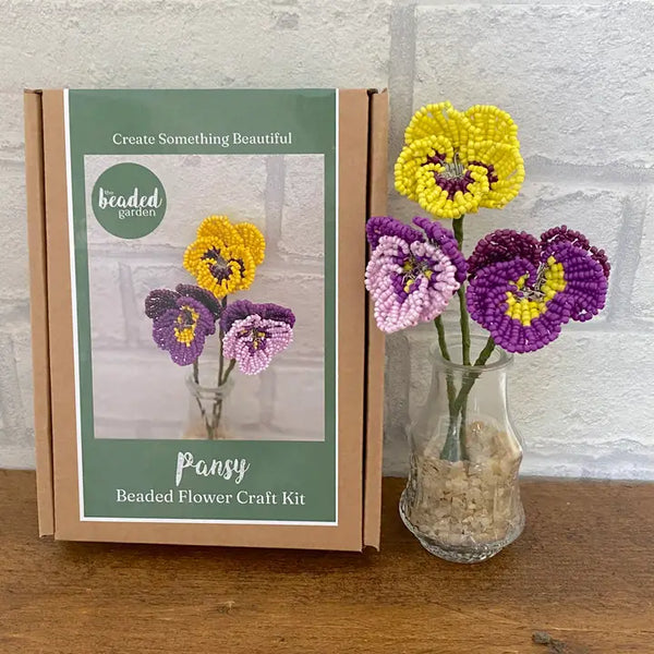 Beaded Flower Craft Kit - Pansy