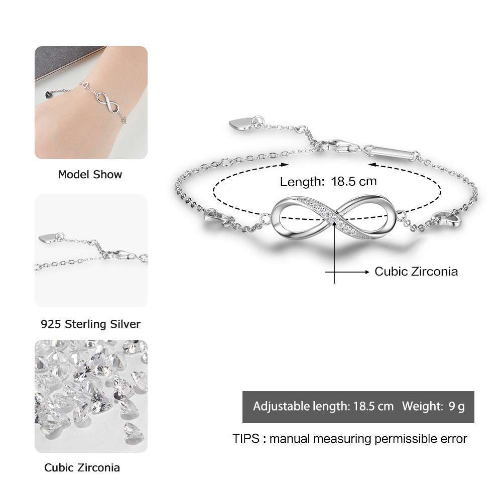 Infinite Love Sterling Silver Bracelet