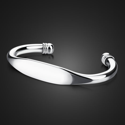 Silver Glossy Couples Bracelet
