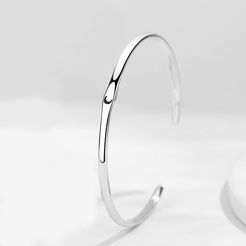 Silver Sun And Moon Couple Bracelets
