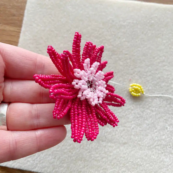 Beaded Flower Craft Kit - Gerbera (Pink)