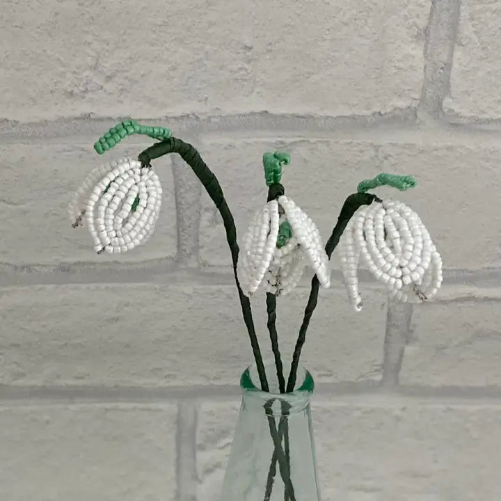 Beaded Flower Craft Kit - Snowdrop