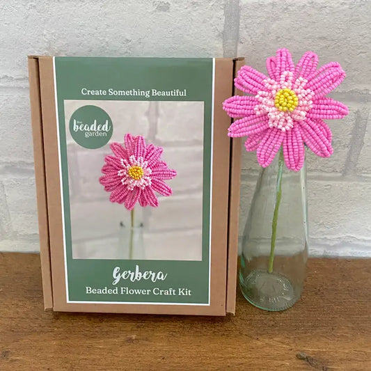 Beaded Flower Craft Kit - Gerbera (Pink)