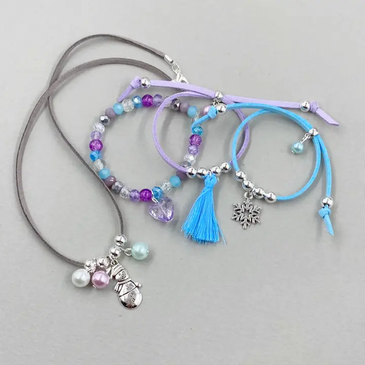 Snowflake Kisses Jewellery Making Kit For Children