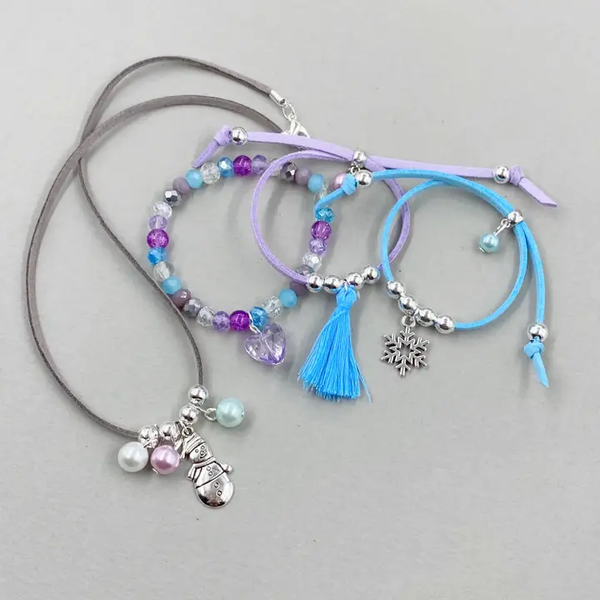 Snowflake Kisses Jewellery Making Kit For Children